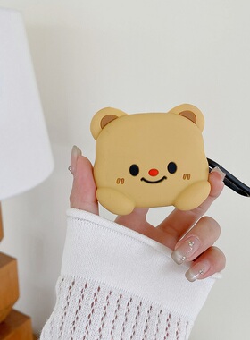 卡通黄油小熊适用三星Galaxy buds2pro蓝牙无线耳机壳Budslive保护套buds3fe硅胶软壳华夫饼干buds3pro耳机套