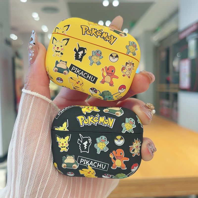 皮卡丘适用苹果磨砂pro3耳机套