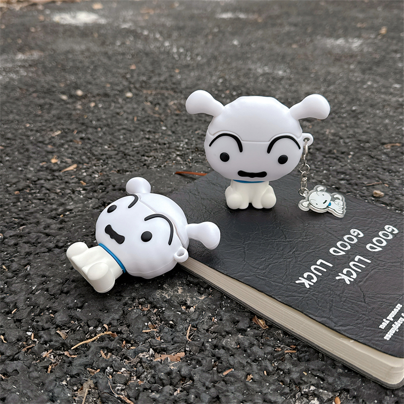 可爱小白苹果pro3硅胶耳机套软壳