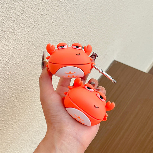 立体螃蟹适用三星budspro蓝牙耳机套Galaxy Buds2无线耳机壳budslive保护套Samsung硅胶budsfe软壳buds2pro