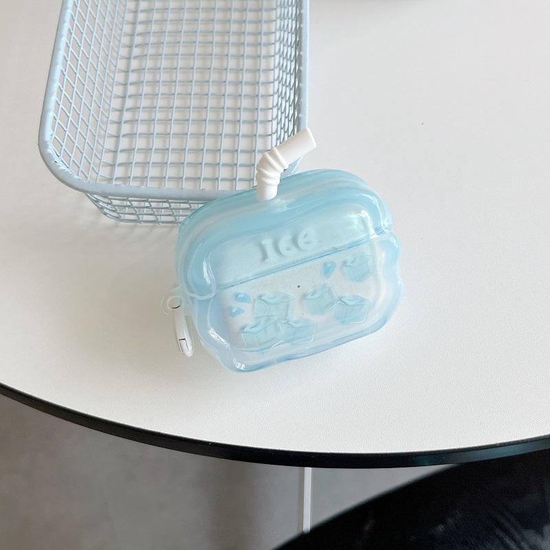 立体吸管冰块水苹果耳机套新款