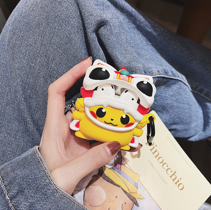 舞狮皮卡丘苹果pro3耳机套