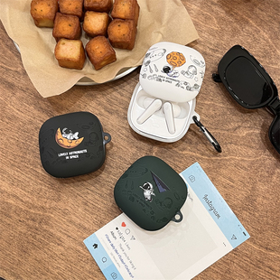 卡通宇航员适用声阔soundcore liberty5蓝牙无线磨砂SoundCore Liberty耳机壳分体保护套小众男款充电仓软壳