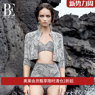 BE范德安女王系列三角分体泳衣 收腰提臀立体显瘦 复古时尚
