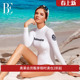 防晒保暖新款 显瘦长袖 潜水速干衣 修身 BE范德安连体泳衣女时尚