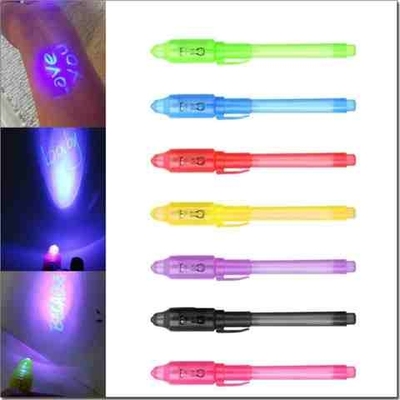 荧光笔记号隐形笔紫外线标记号笔消失多功能隐形暗记笔验灯笔