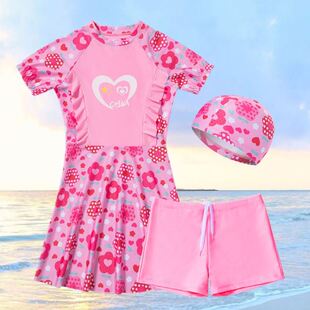 儿童泳衣女女童中大童宝宝小公主裙式 分体可爱小童婴儿女孩游泳装