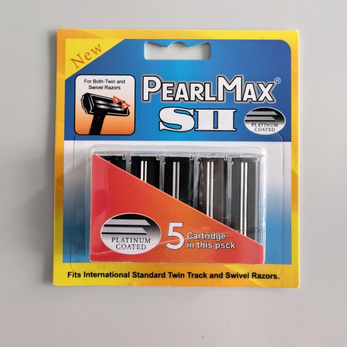 PEARLMAX刮胡刀片剃须刀可水洗5片装