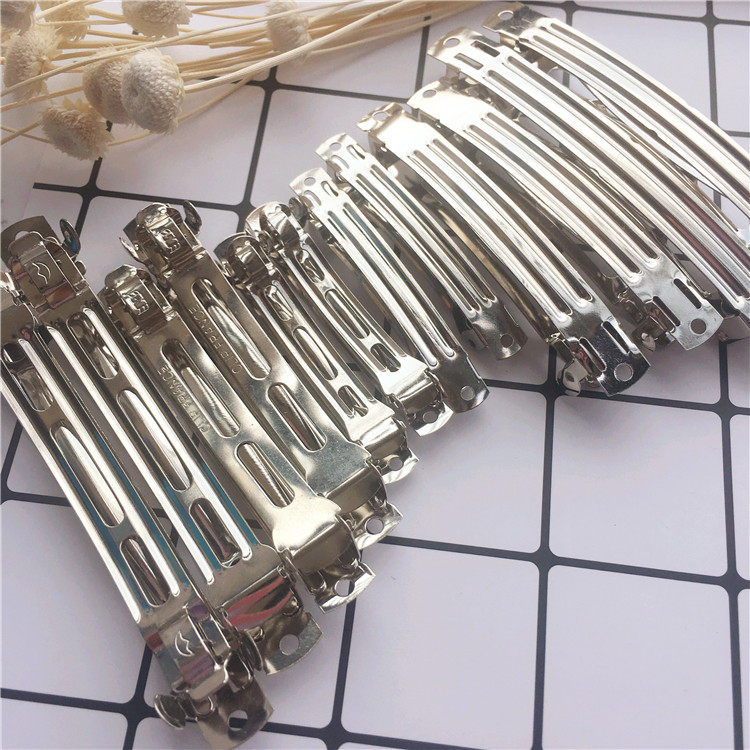 韩国正品加厚三片式弹簧夹一字夹发夹diy发饰配件手工饰品材料