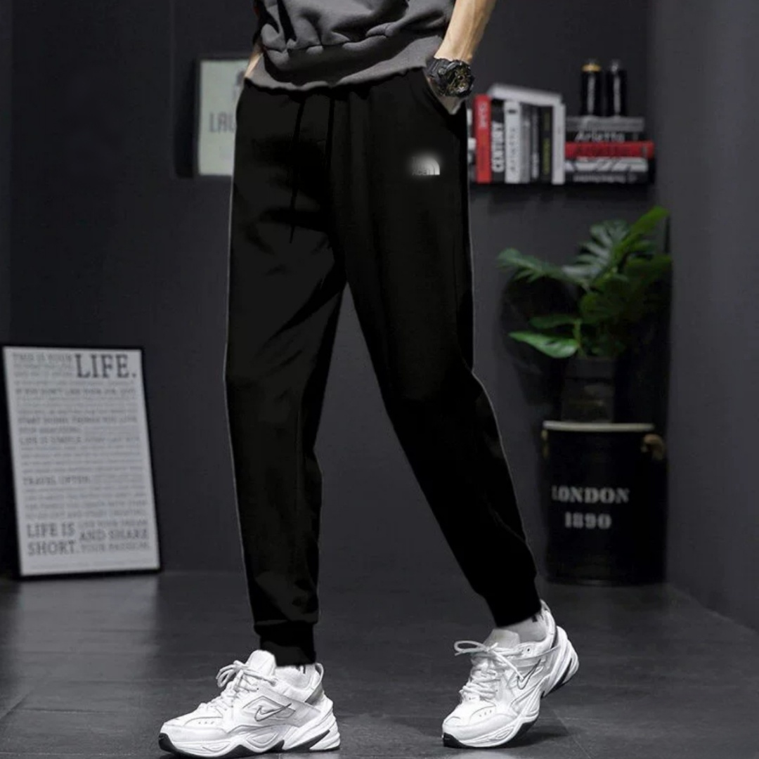 男士冬季新款加绒简约休闲裤