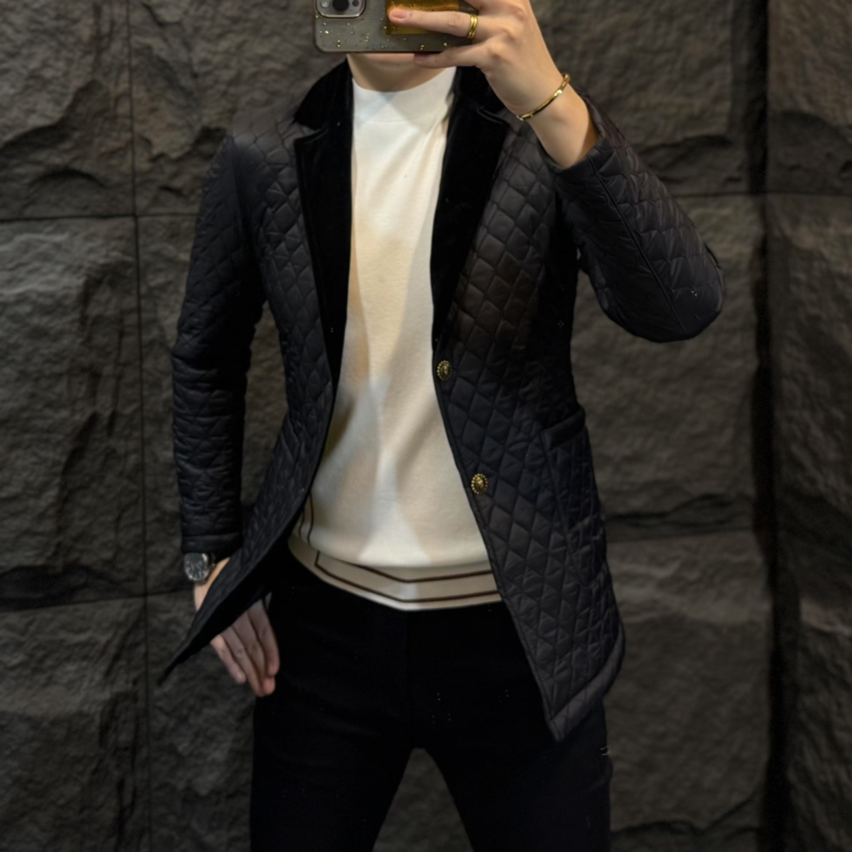 冬季新款男士高端精品盘扣夹克