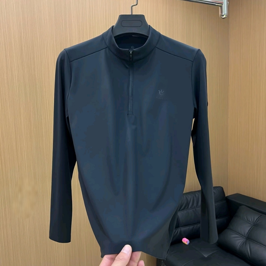 新款商务男士立领拉链T恤