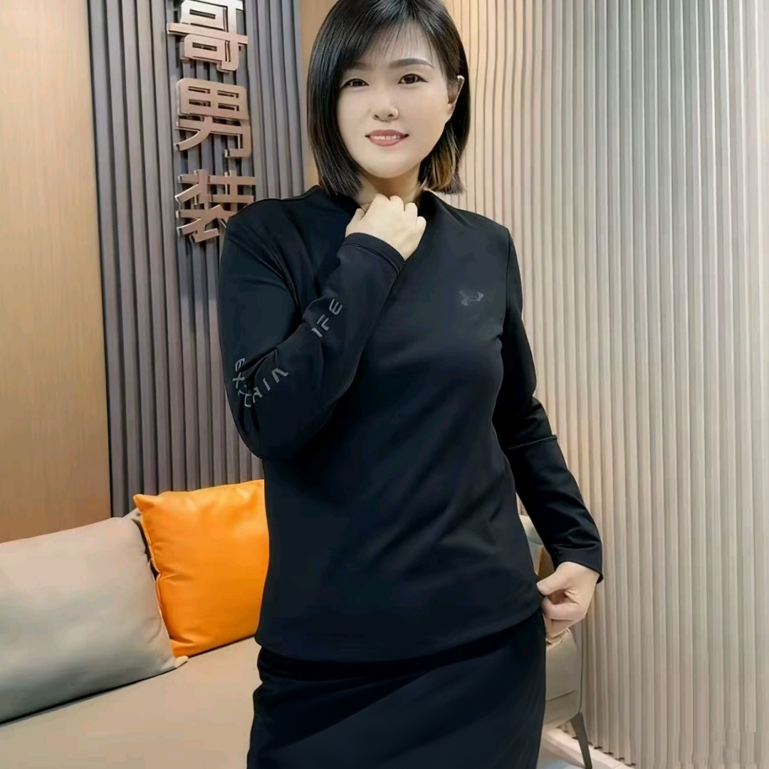 男士冬季新款加绒圆领T恤