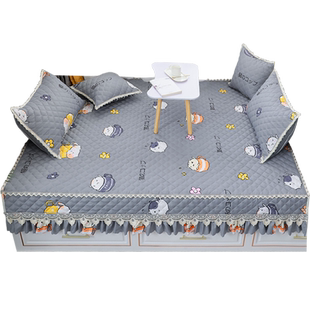 冬季榻榻米床盖定制加厚防滑床单新款夹棉绗缝床裙大炕床套罩炕垫