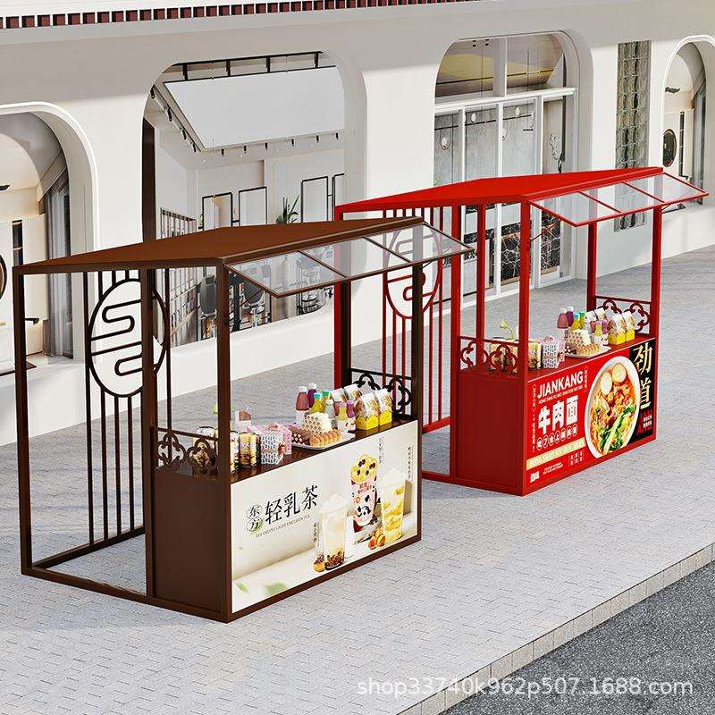 文旅摊位展示架集市商场移动花车铁艺夜市活动展会促销架售卖亭