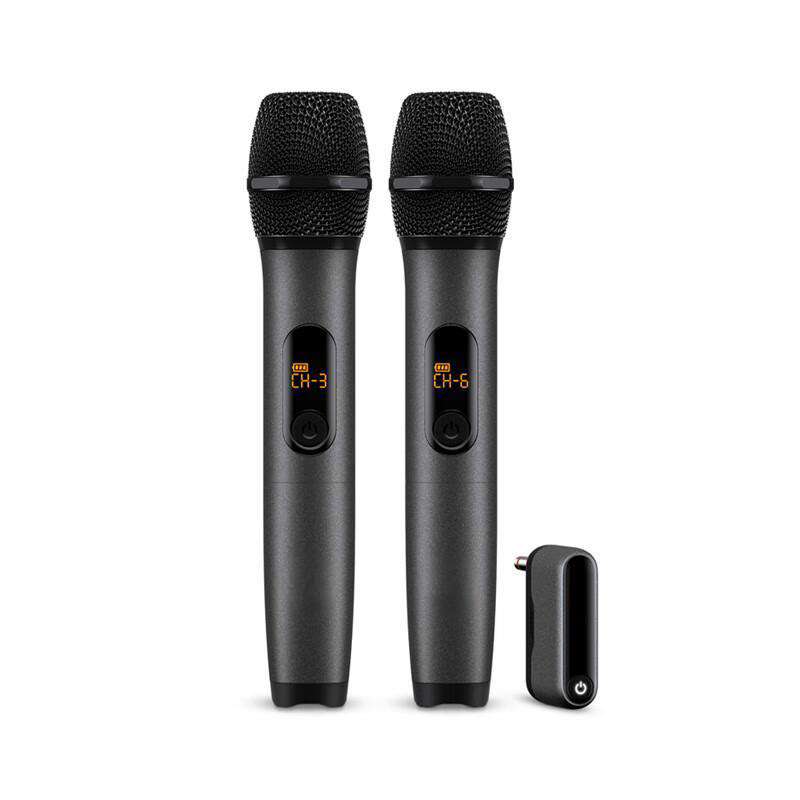 WIRELESS MICROPHONE无线麦克风家庭KTV音响一拖二话筒k歌舞台
