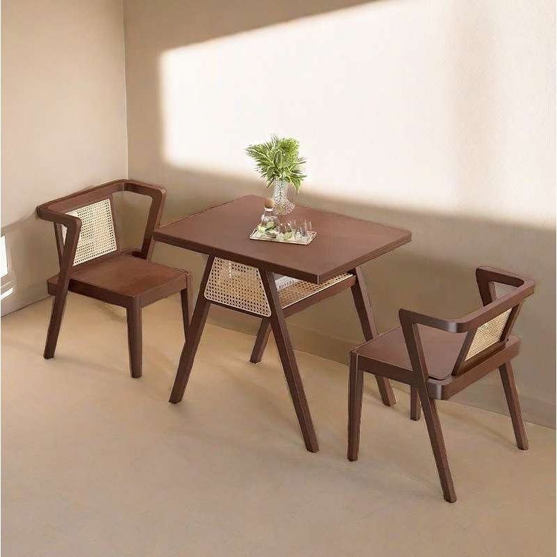洽谈休闲桌简约小型新中式阳台茶桌椅组合三件套家用实木小茶桌