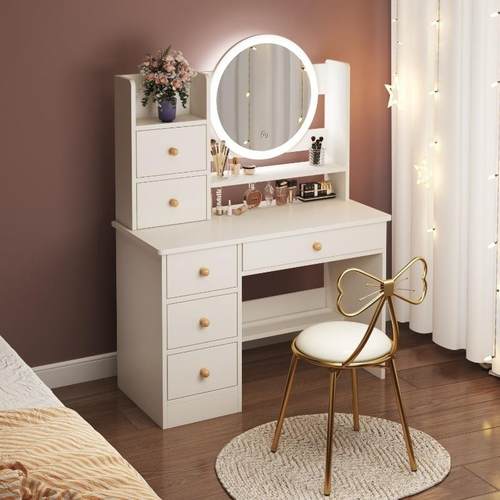 新款梳妆台卧室出租房公主风女生宿舍现代简约新款出租房卫生间