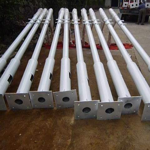 小区信号灯立杆交通标志监控路杆指示牌八角圆锥杆单悬臂F杆