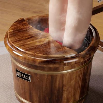 碳化泡脚桶木桶实木保温洗脚盆泡脚盆木盆家用养生香柏木质足浴桶