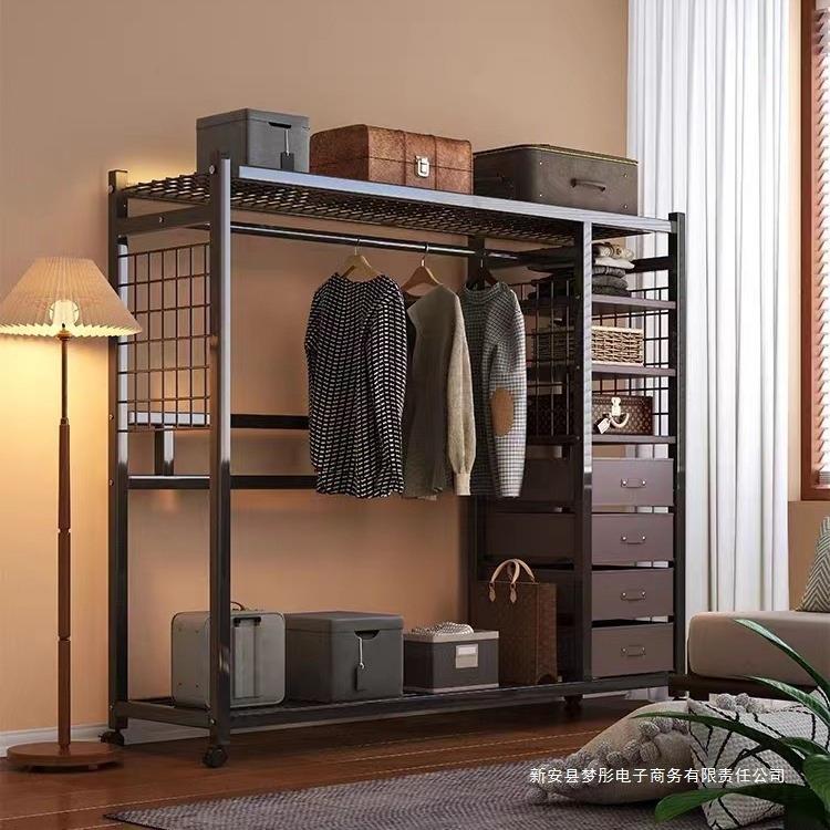 衣柜家用卧室爆款自由组合金属衣柜简易组装衣橱多层置物架