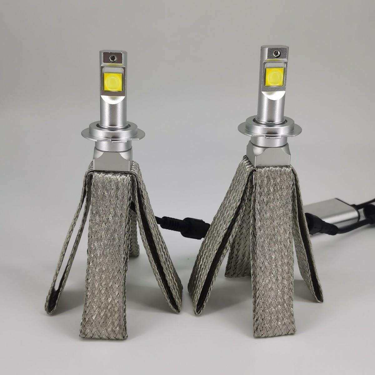 铜带前大灯XHP9090led汽车前大灯编织带汽车LED前大灯9