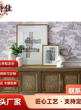 福溢家居意式利欧式电视柜电视台柜美式实木雕刻小户型卧室高柜储