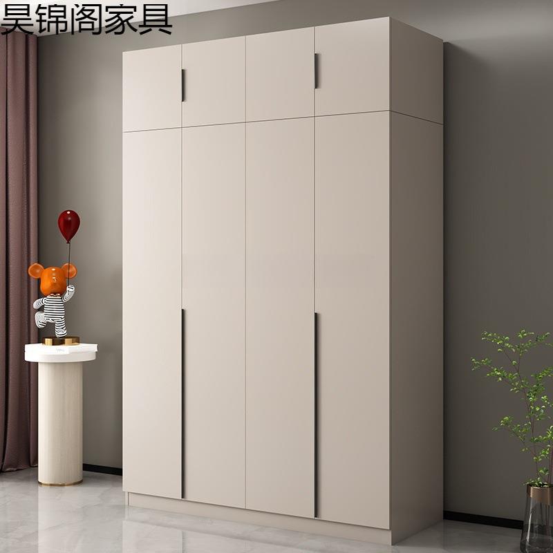 衣柜家用卧室奶油风主柜出租房简易收纳衣橱小户型轻奢储物柜