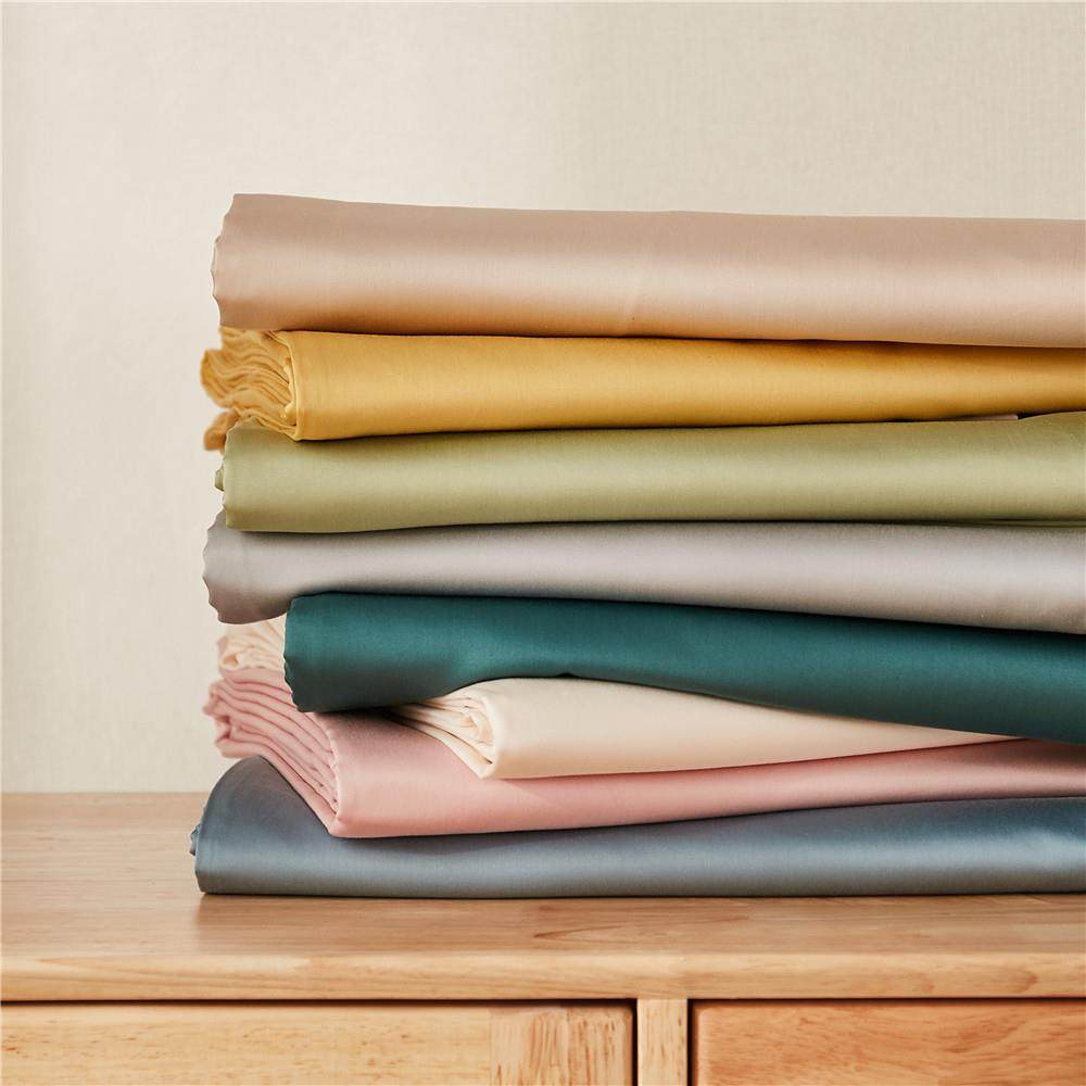 长绒棉纯色被套单双人简约贡缎单品床笠枕套被套床品