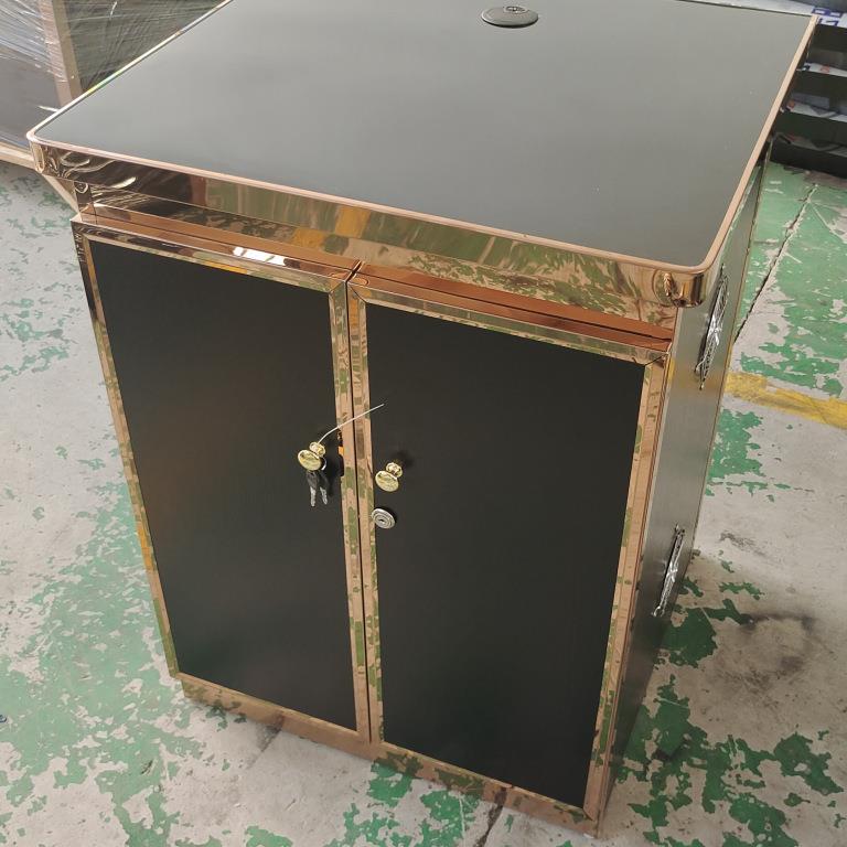 新款KTV不锈钢欧式点歌柜子音响功放监控服务器设备网络机箱机柜