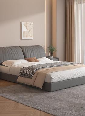 耳朵科技布床现代简约主卧大床1.8米轻奢布艺床榻榻米双人床