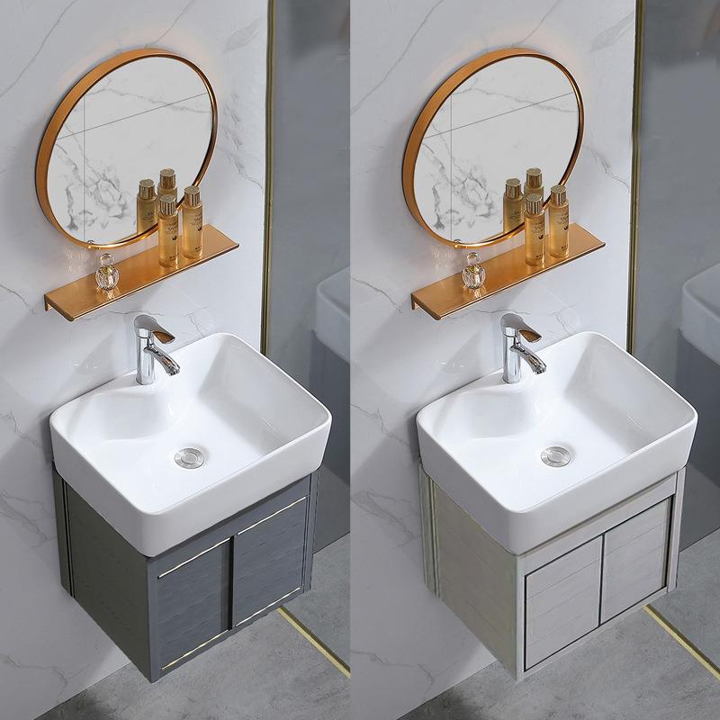 包邮小户型台上盆全太空铝合金浴室柜工程洗手台盆40*3048*37cm