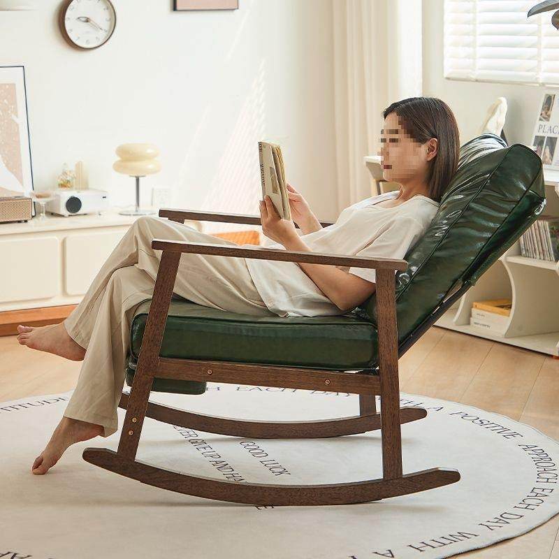 摇椅家用阳台午睡躺椅老人午休椅子懒人沙发客厅单人沙发卧室折叠