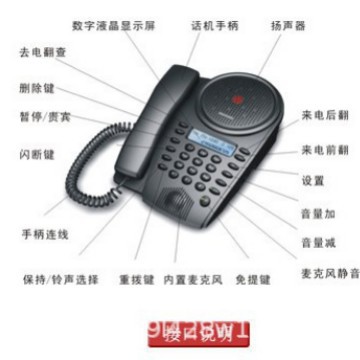 好会通MID HC 会议电话 大型会场可外接麦克风 外接音箱、调音台