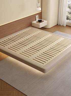 简约无床头床皮床榻榻米无靠背床架小户型出租房用齐边床工厂直销