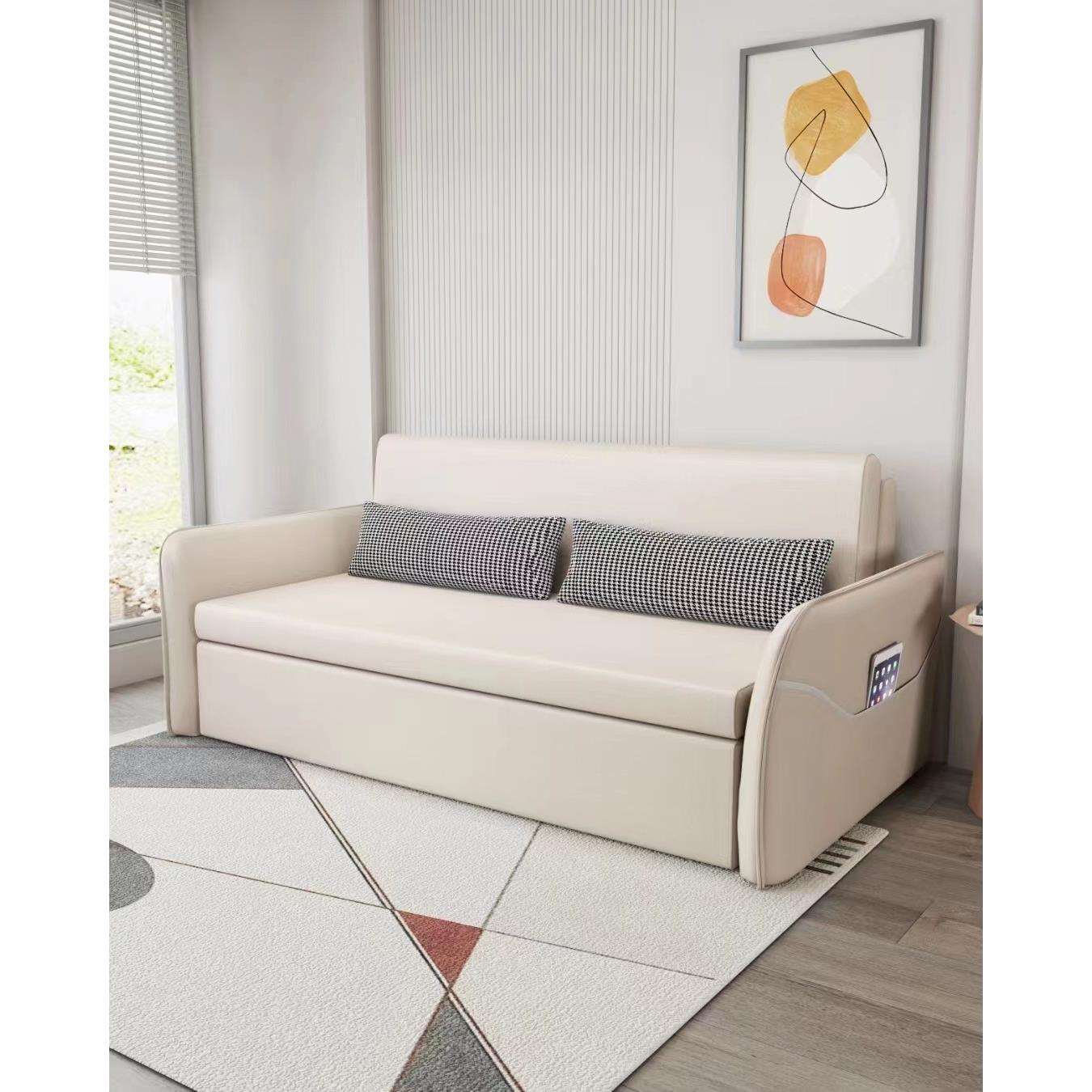 沙发床两用单双人可折叠多功能轻奢客厅小户型科技布网红款1.5米