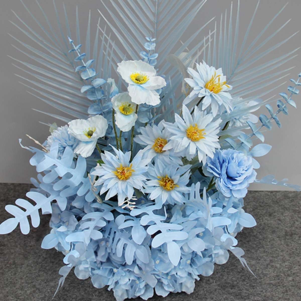 婚庆仿真花路引花桌摆花盆花婚礼舞台T台布置迎宾区装饰成品花艺