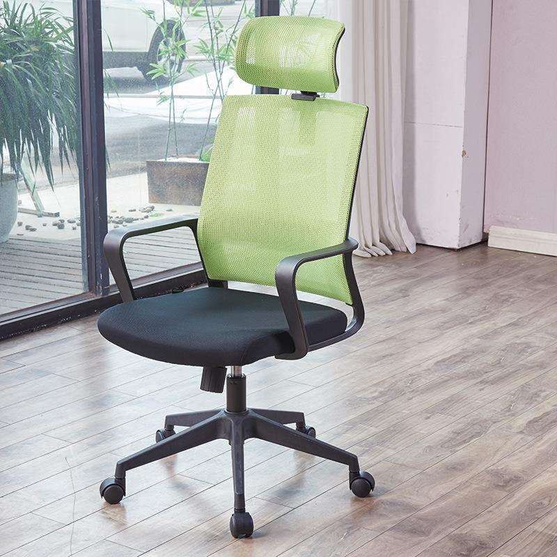 现代简约滑轮电脑椅家用网布靠垫办公椅人体工学椅升降转椅老板椅