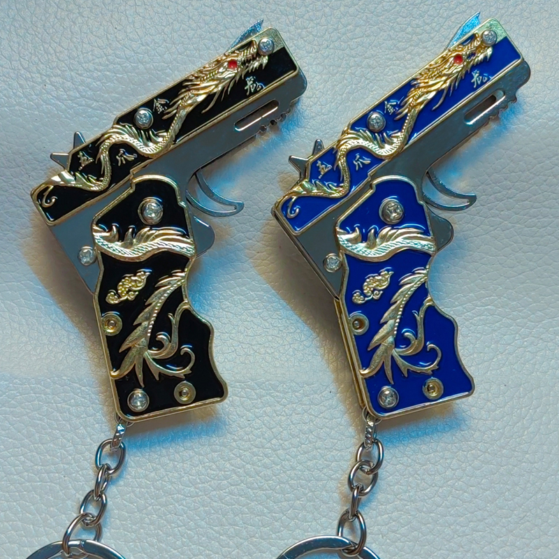 网红折叠皮筋枪儿童玩具软弹枪连发手枪橡皮筋模型枪男孩玩具枪