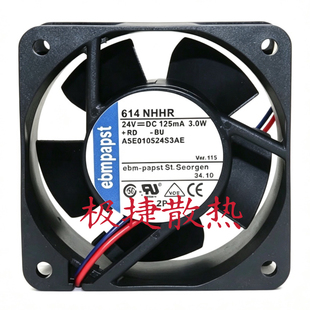 614NHHR 原装全新 A5E01052493AE 24V 3W 60*60*25MM设备轴流风扇