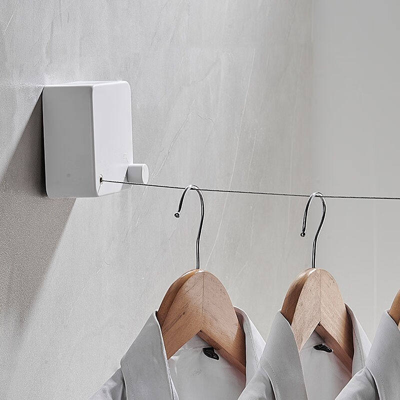 乐持家（LOCIKA）隐形晾衣绳室内免打孔伸缩钢丝晾衣架阳台卫生间