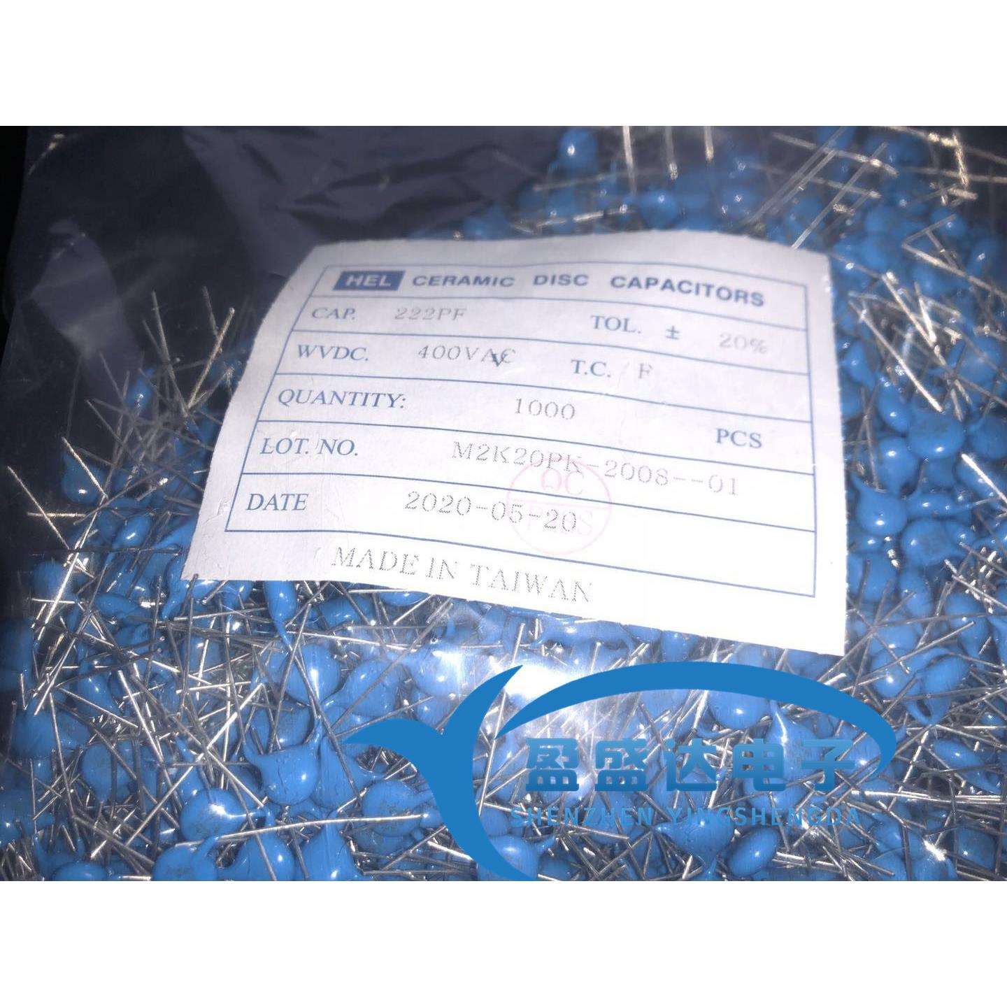 222HEL华立高压瓷片安规Y电容400V222MX1Y12.2NF2200PF222