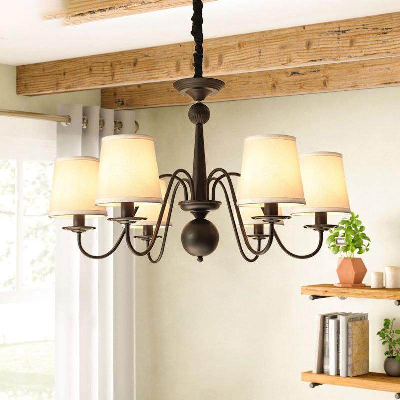 美式吊灯乡村客厅主灯设计师款感复古餐厅卧室复古铁艺灯具