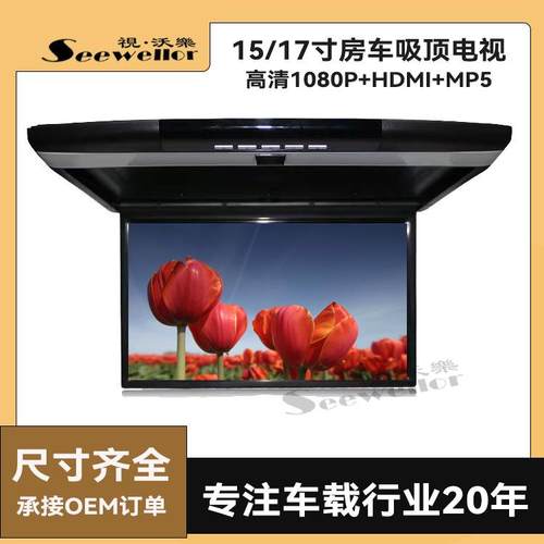 17.3寸车载显示器HDMIUSB显示屏车用吸顶电视后排娱乐升级加装