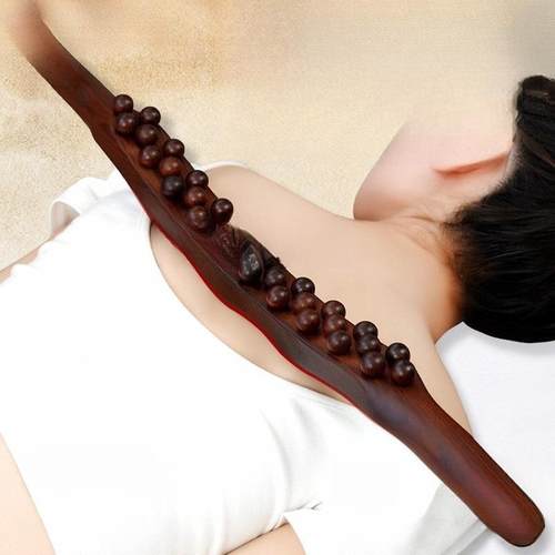 肩颈擀筋棒刮痧按摩全身通用专业檀木质赶筋棍拔筋棒腿部后雨
