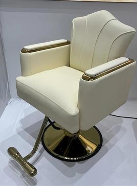 外贸新款美发店椅子发廊专用可升降可旋转放倒剪发座椅理发店椅子