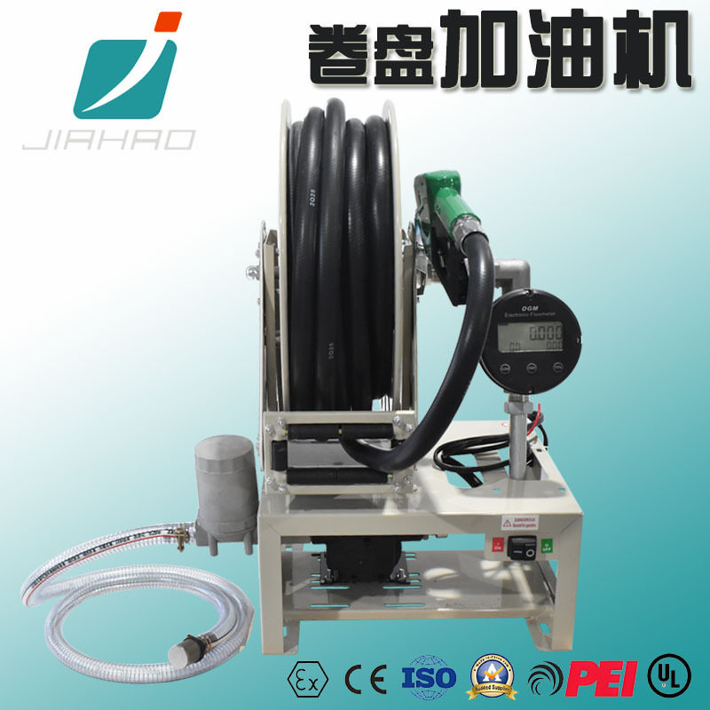 嘉豪卷盘1寸油管自动收缩器卷盘10米15米加油卷管器车载12V加油机