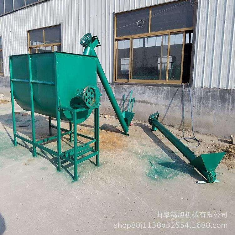 移动式工地灰沙上料提升机手摇款花生豆子螺旋上料机129mm管径