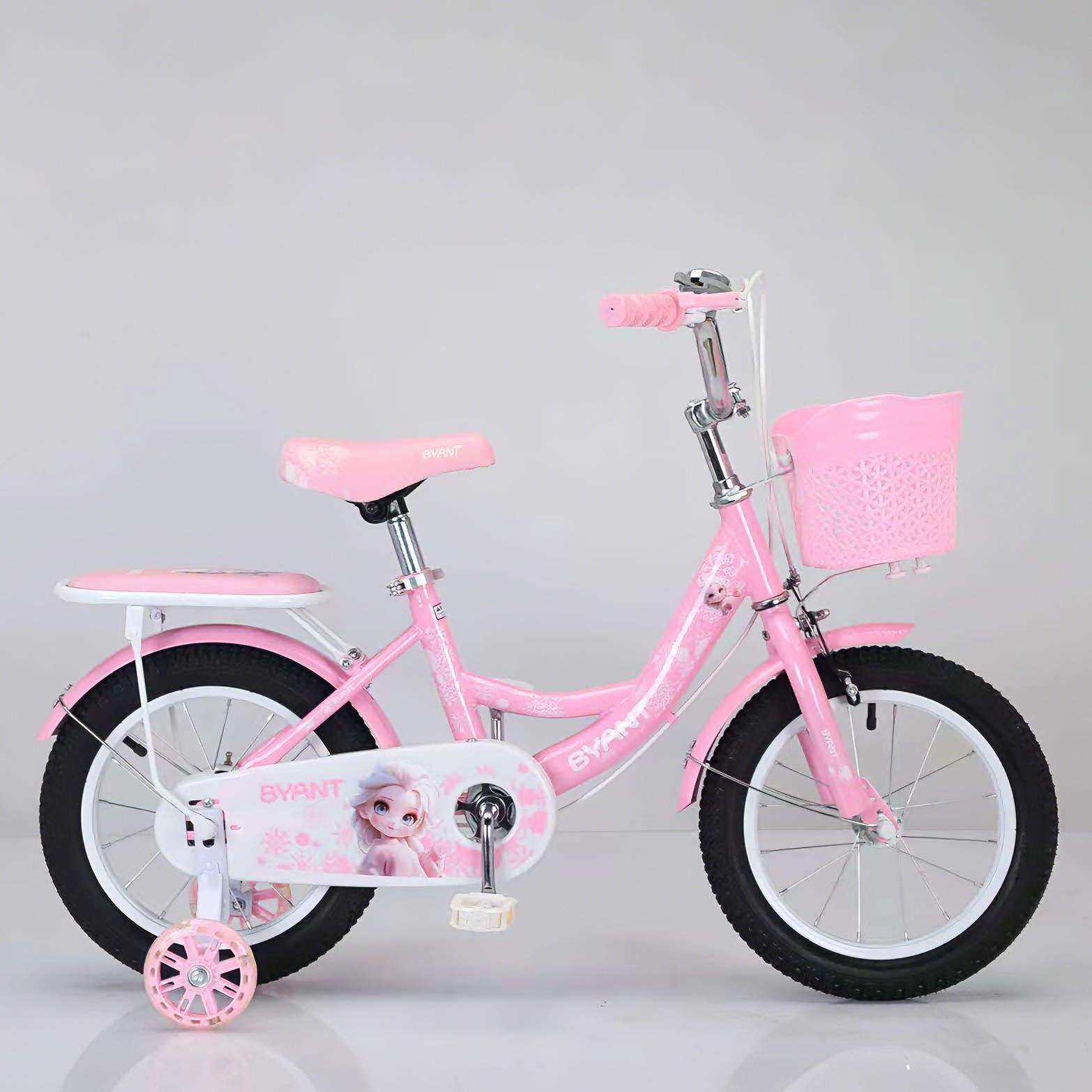 儿童自行车3-6岁6-12岁女孩公主童车带辅助轮脚踏车12/14/16/18寸