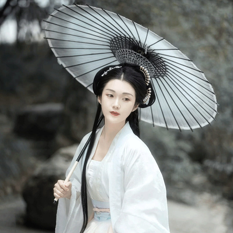 拾梦日式古风长柄真丝油纸伞和伞和风伞古典古装伞摄影渐变汉服伞